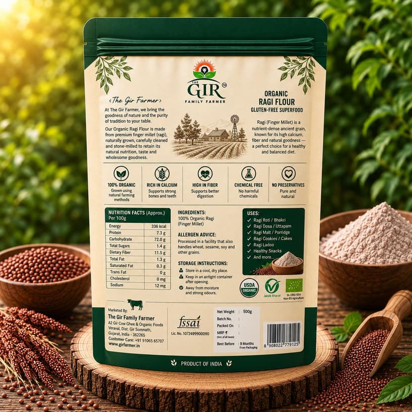 Organic Ragi Flour - Gluten-Free Superfood view 2