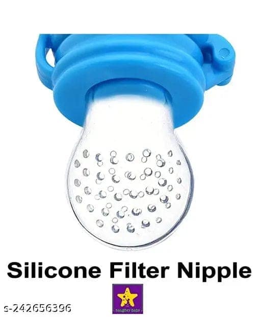 Nibbler for Babies | Pacifier for Newborn Baby | Silicone Fruit & Juice Feeder with Cover Pack of 2 view 2