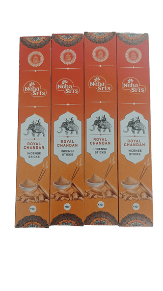 Neha Sris Royal Chandan Incense Sticks Packs of 12 Sticks Each