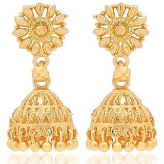 Tradtional 1gm jumkhi gold n micron plated