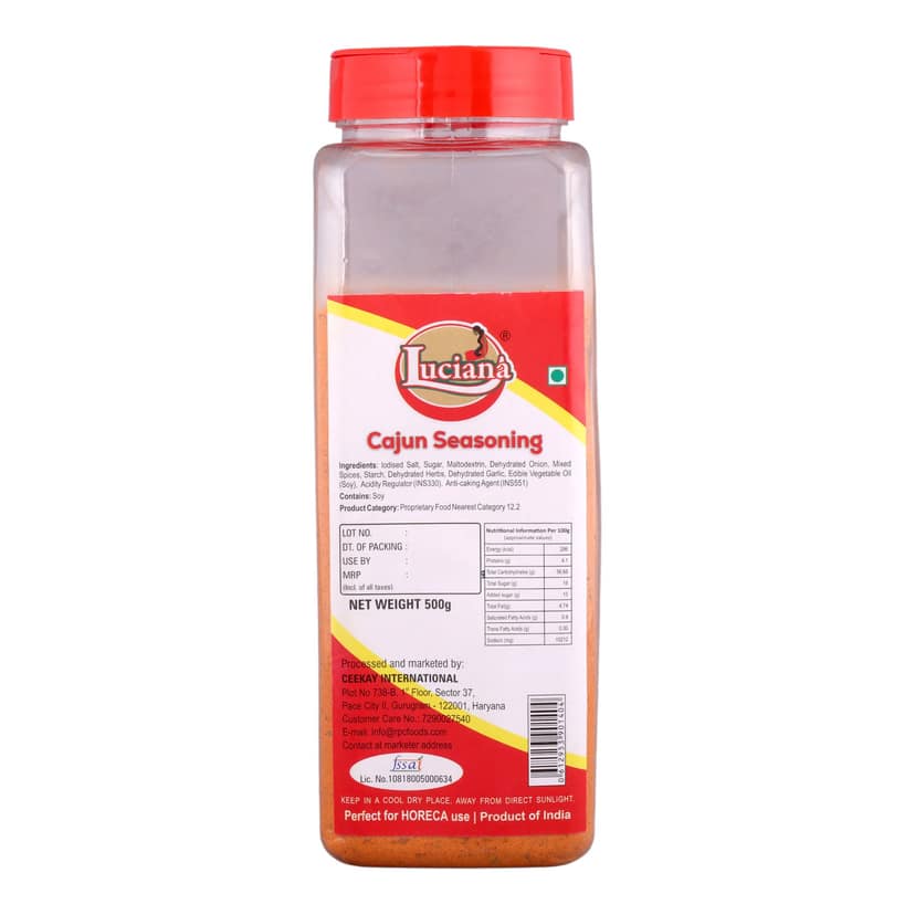 Luciana Cajun Seasoning Powder – 500g | Spicy Cajun Spice Blend for Cooking, Grilling & Marinades