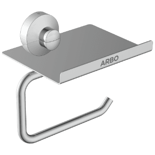 LE-08 Toilet Paper Holder With Shelf (Chrome)