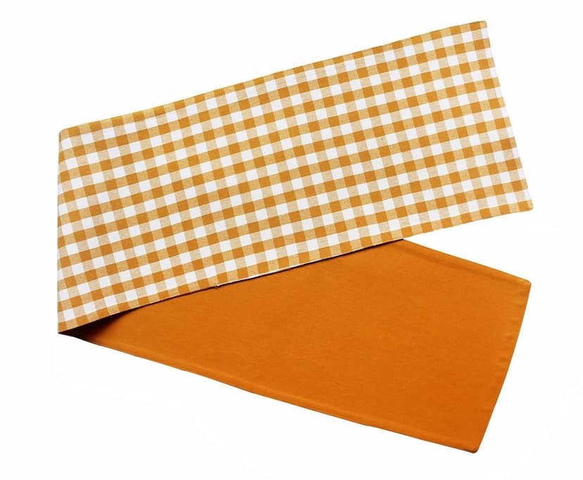 Airwill, Cotton Checkered Pattern Table Runner 30x152cm (Yellow) - Pack of 1
