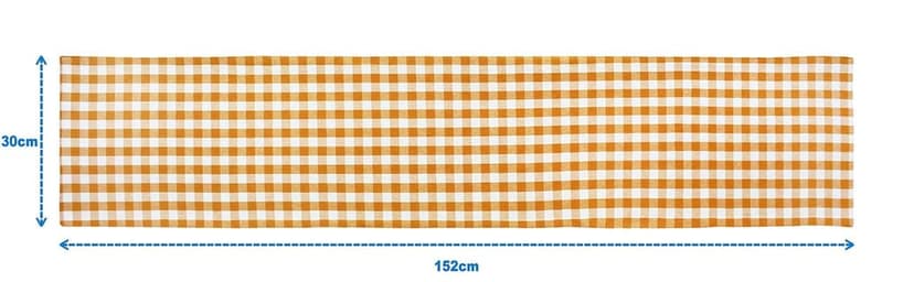 Airwill, Cotton Checkered Pattern Table Runner 30x152cm (Yellow) - Pack of 1 view 2