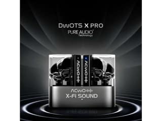 ACwO DwOTS X Pro, 50H Playtime, 3 EQ Modes, 13 mm Drivers, 32dB ANC Bluetooth Headset, True Wireless - Metallic-Black
