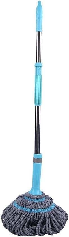 Noridy Mop for Floor Cleaning Microfiber Twist Mop Dust Mop with Telescopic Adjustable Perfect for Cleaning Hardwood Laminate Tiles | Extendable Stainless Steel Handle(Multi Color) Floor Wiper (Blue) view 2