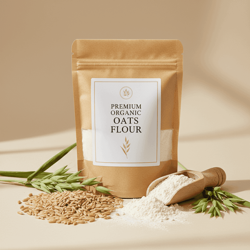 Organic Oats Flour | High Fiber Avena Sativa Healthy Whole Grain Flour view 2