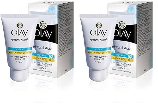 Olay Natural Aura Cream| Vitamin B3, Pro B5, E With UV Protection| 40 Gm (Pack Of 2) Olay Natural Aura Cream| Vitamin B3, Pro B5, E With UV Protection| 40 Gm (Pack Of 2) - Red / 40 g (Pack of 2) view 2