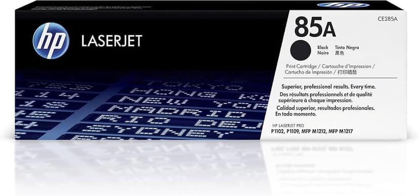 HP 85A Original LaserJet Toner Cartridge, Black