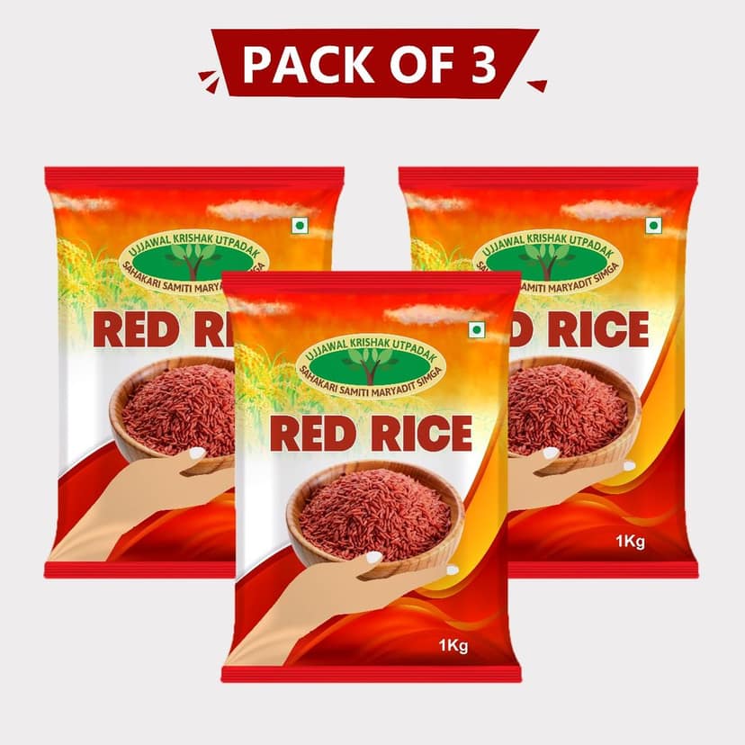 Red Rice (1 kg) pack of 3