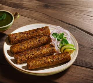 Afghani chicken seekh kebab