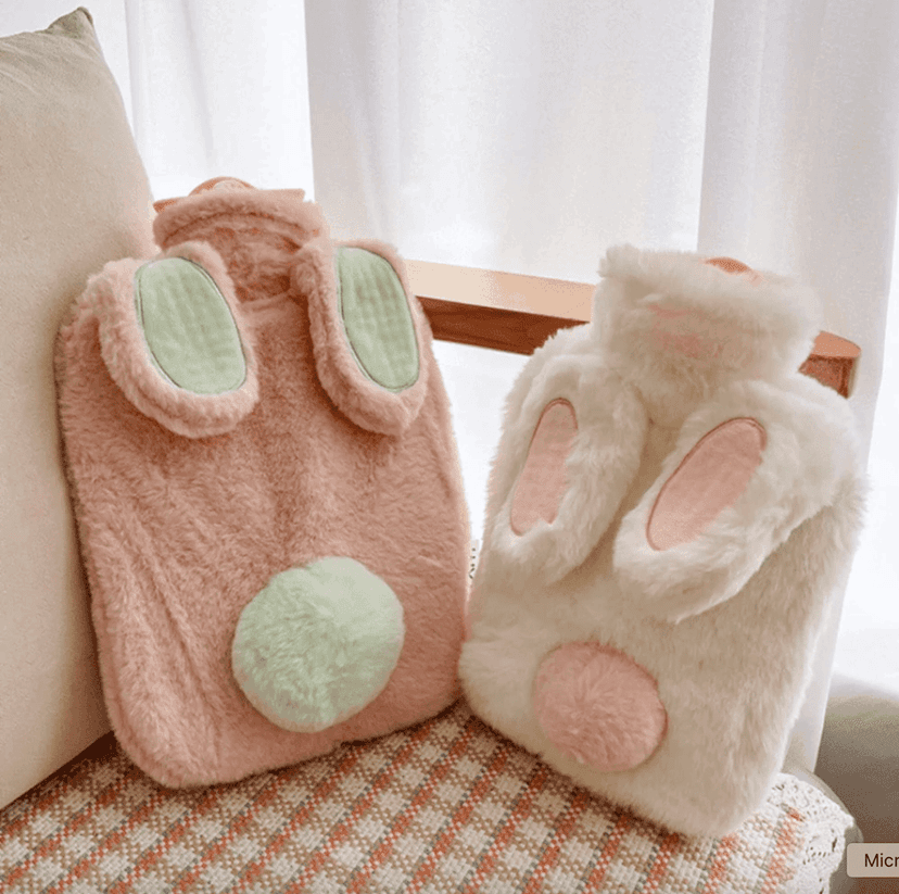 Cute Bunny Fur Hot Water Bag view 2