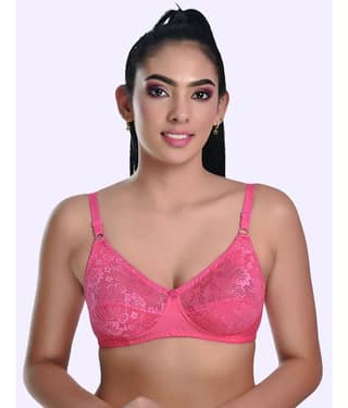 LadySoft Cotton Blend Non Padded Women's Everyday Bra ( Burgundy ) Nancy Bra
