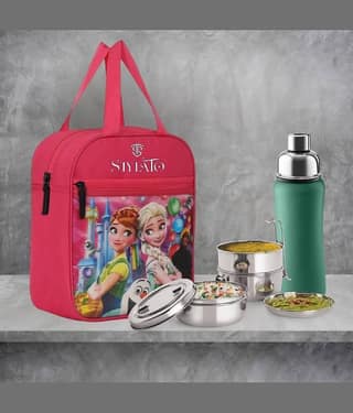 STYLATO Pink Polyester Lunch Bag Pack of 1