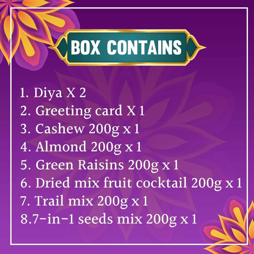 ManHar Organics 1200g Diwali Dry Fruits Gift Hamper | Perfect for Corporate Gifts, Celebrations, and All Occasions | Gourmet Festival Gift Box | view 2