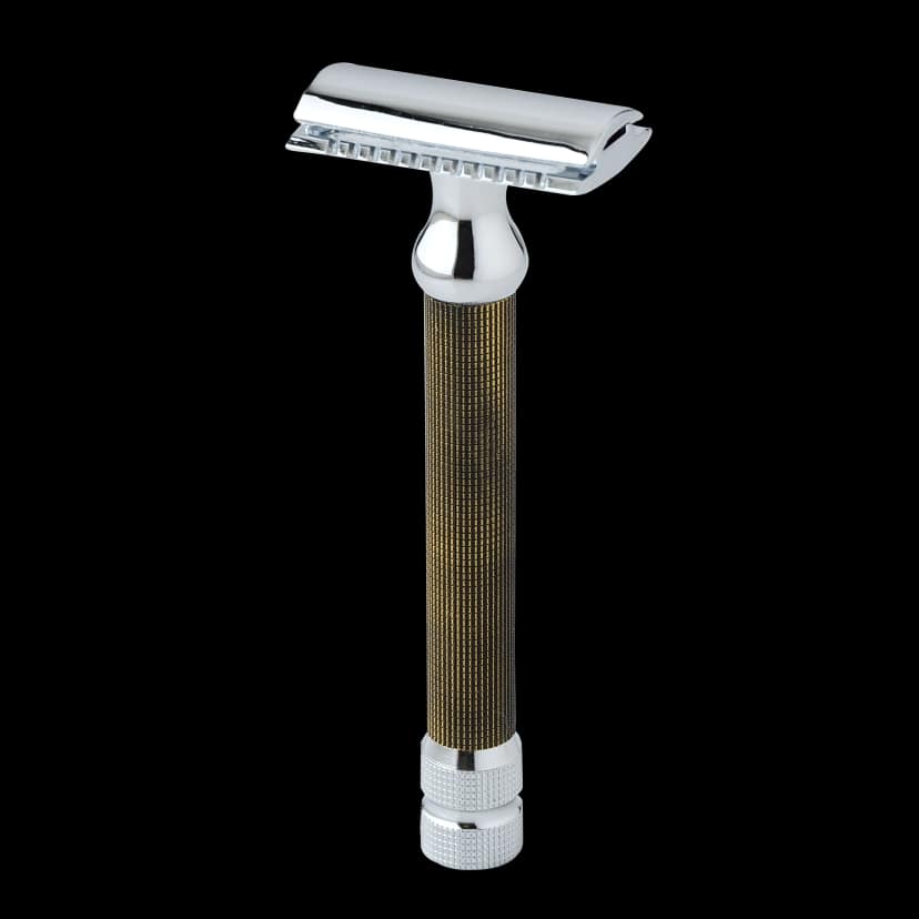 Pearl Double Edge Safety Razor L-55 Antique Brass (ISO:9001) (Close comb + Open Comb)