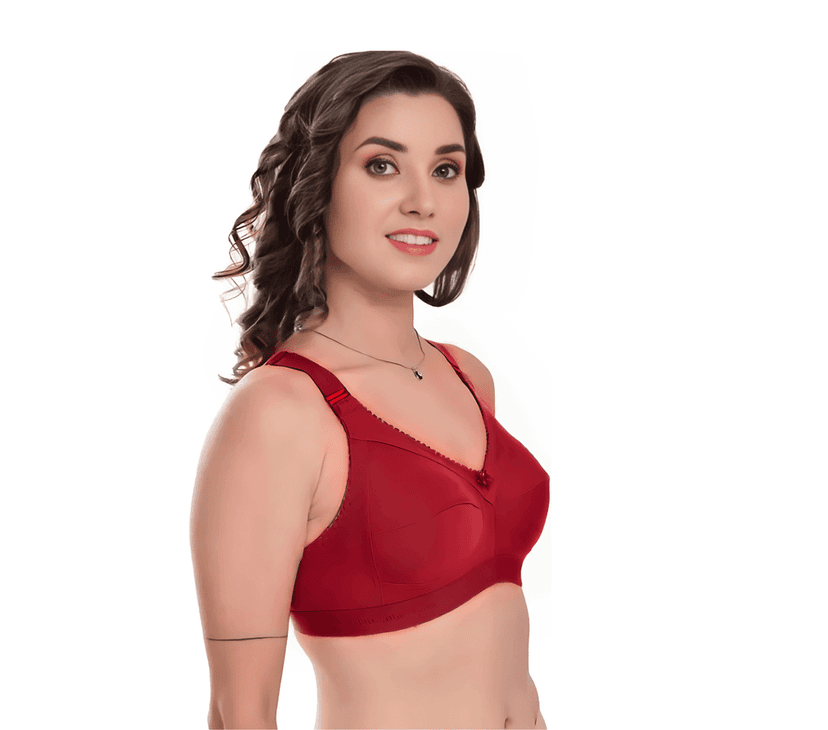 Women's Cotton Blend Non-Wired Non-Padded Wide Strap C Cup Bra for Women Everyday Bra - Pack of 3 view 2