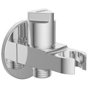 AC-34 Wall Outlet With Wall Flange & Shower Hook & Shutoff Valve