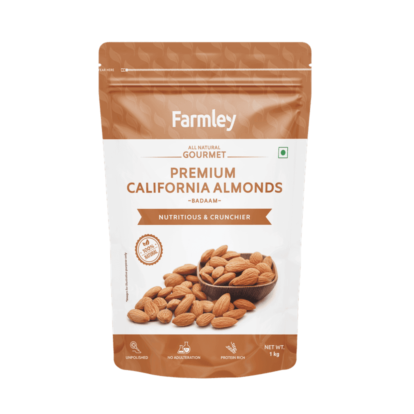 Farmley Premium California Almonds (1 Kg)