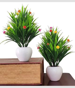 BAARIG - Multicolor Daisy Artificial Flower ( Pack of 2 )