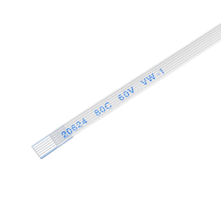 6 Pin 0.5mm Pitch 100mm Same Side Connection FFC Ribbon Flexible Flat Cable