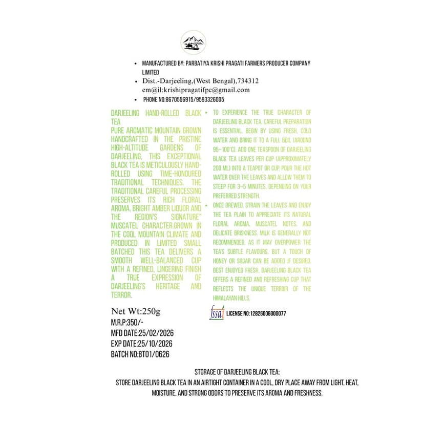Premium Quality Darjeeling Black Tea - 250gm view 2