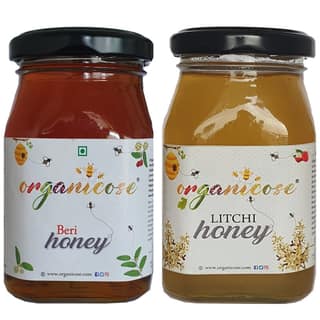 Organicose Sidr (Ber) Honey + Litchi Honey ( 250grm Each )