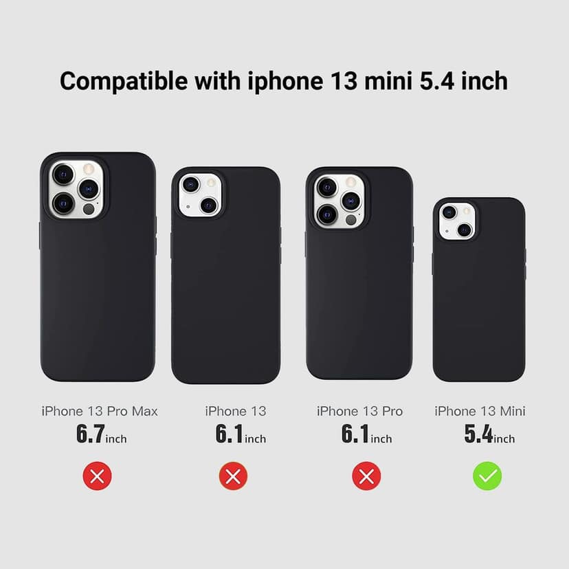 LIRAMARK Liquid Silicone Soft Back Cover Case for Apple iPhone 13 Mini (6.1 Inch) view 2