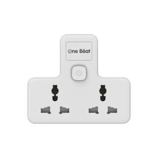 One Beat Cordless Extension Board, Multi Plug with 2 Sockets - Flex Board with Safety Shutter Protection (2 Socket Wall)…