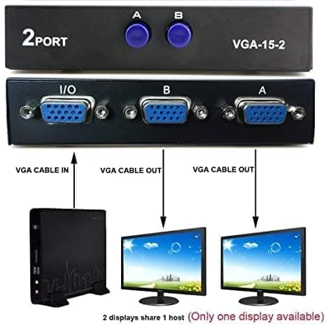 ADNET 2 PORT VGA SWITCH view 2