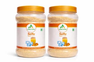 AGRO AURA Sattu Sweet Premix Ready to Drink High Protein and Fibre Naturally Energizing Energy Booster Pack of 2 x 500g