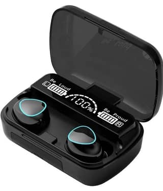 Neo M10 EARBUDS Bluetooth True Wireless (TWS) On Ear 4 Hours Playback Active Noise cancellation IPX4(Splash & Sweat Proof) Black