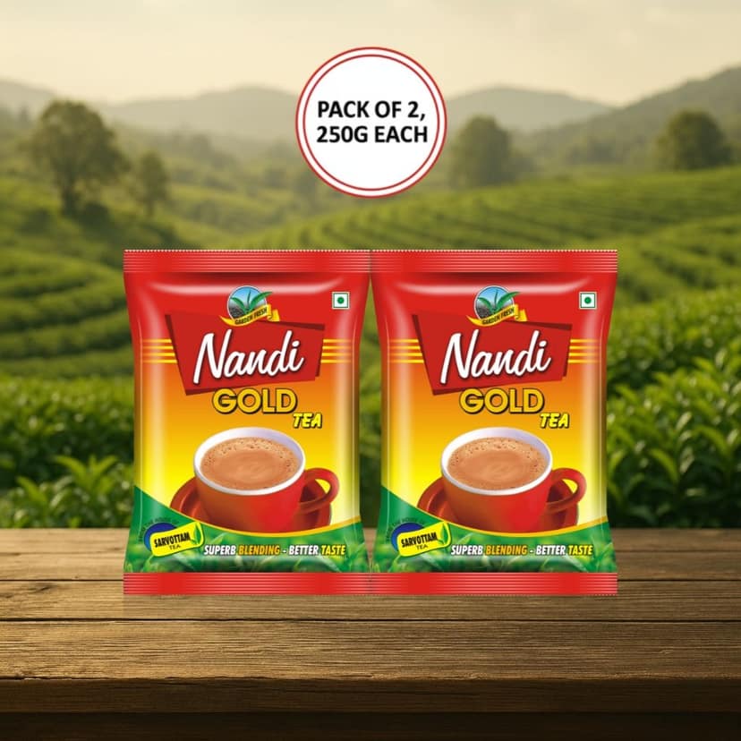 Sarvottam Nandi Gold Red Tea, Garden Fresh Tea, Master Blended for Rich Taste & Aroma