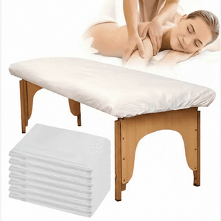 KUDIZE Disposable 40 GSM Super Non-Woven Bed Sheet (31 x 72 Inch) for Hospital, Hotel, Clinic, Spa, Travelling, Saloon, Saunas, Tattoo for Man & Women. (White, Pack of - 5 Pcs)