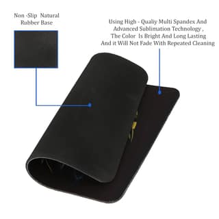 quare Mouse Pad with Stitched Edge, Premium Mousepad Washable Cloth. Computer Mouse Pad with Non-Slip Rubber Base, Mouse Pads for Computers Laptop Mouse 9x7.5x0.12 inch (Fox Print)