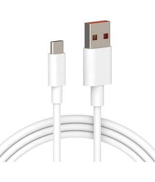 THRIFTKART - Usb To Type C Cable, 3AMP 120W Fast Charging Cable With High-Speed Data Transfer & Sync Cord Compatible With All Smartphones And Devices (White,1 Meter)