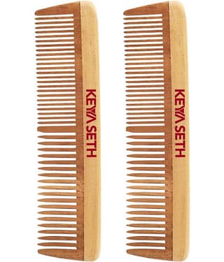 Keya Seth Aromatherapy Organic Neem Wooden Comb Styler Pack of 2