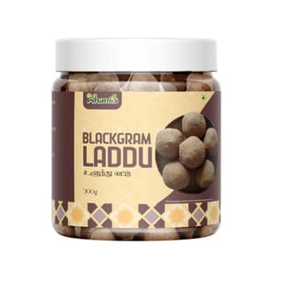 Blackgram Laddu (Urad Dal) – Protein-Rich Traditional Sweet with Jaggery | Healthy Indian Mithai | Ulundhu Laddu-A Nutritious Sweet | Khamis Healthy Foods -200g (pack of 4)