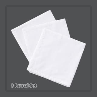 Premium White Cotton Rumal