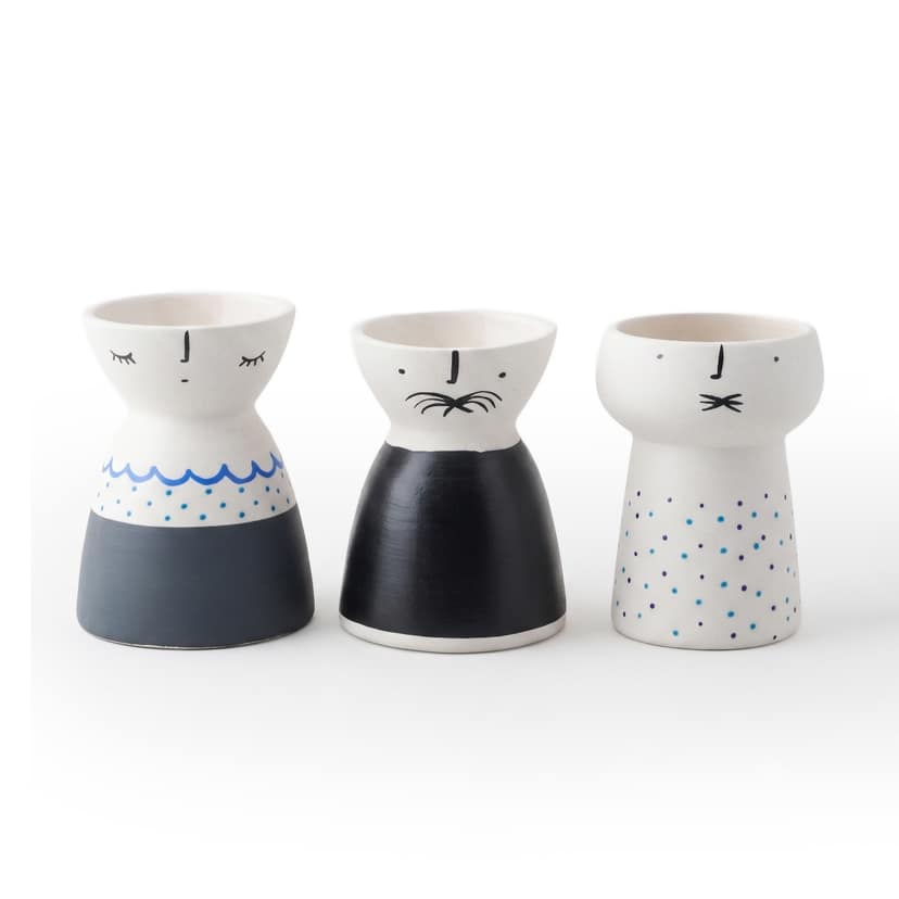 Him Ceramic Flower Vase [Pack Of 1] (5 Inches x 4 Inches) view 2