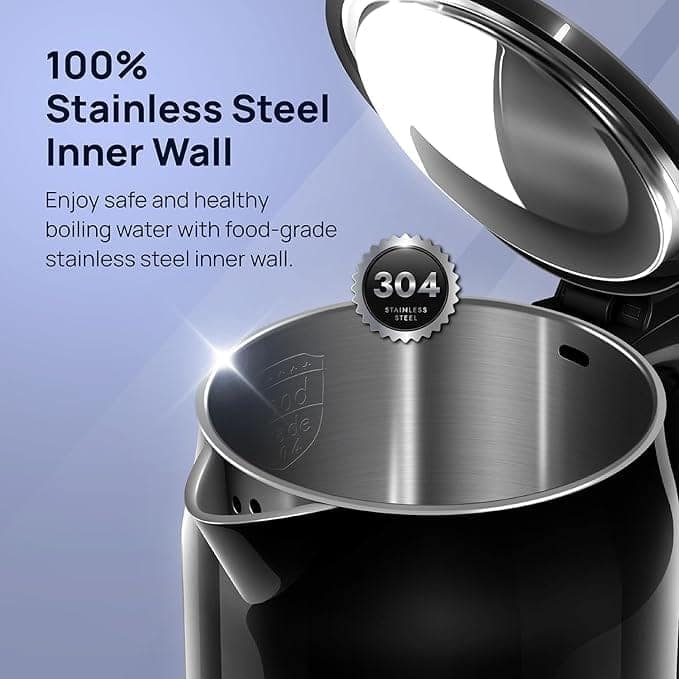 wipro ABS Elato BK 213 Cool Touch Electric Kettle,1.8 Litre, Anti-Rust Shield (Black) view 2