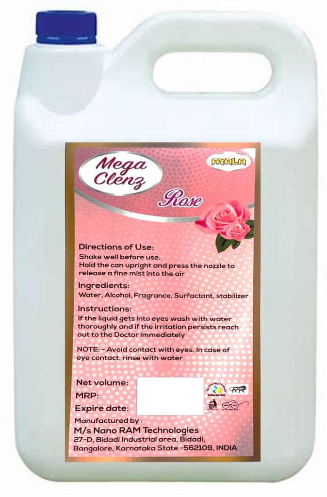 Floor Cleaning (Mega Clenz- 5L-Rose))| Surface & Floor Cleaner Liquid | Suitable for All types Floor & Surfaces Cleaner | Kills 99.9% Germs| Alcohol Free view 2