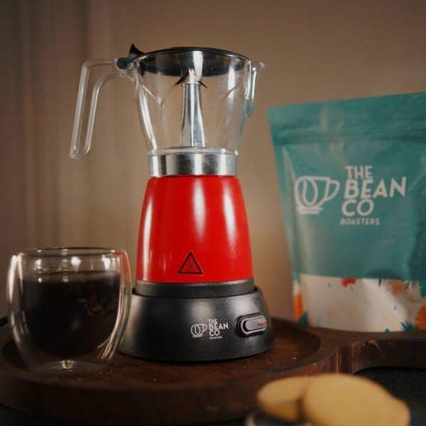The Bean Co Roasters Electric Moka Pot | Moka Pot | 300 ML | Coffee Maker | 6 Cups Espresso Coffee Maker (Red) view 2