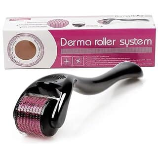 WildProducts - Derma Roller 0.5mm for Hair Beard Growth 540 Titanium Micro Needles for Hair Regrowth