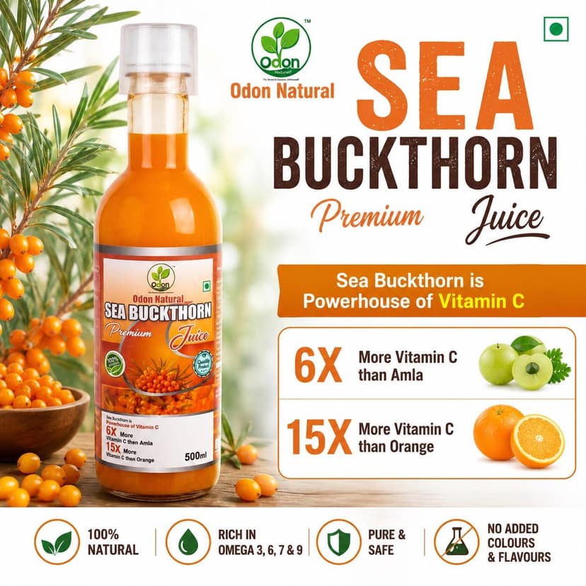 Odon Natural 100% Natural Sea Buckthorn Premium Juice view 2