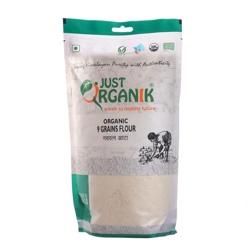 Just Organik 9 GRAINS FLOUR 2 KG (2 X 1 KG), 100% Organic Product view 2
