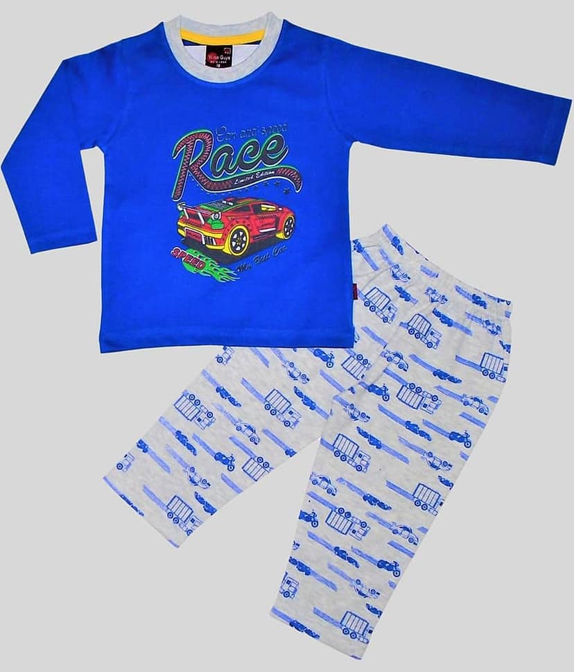 Wise Guys Pack of 1 Baby Boys Cotton Shirt & Trouser ( Blue )