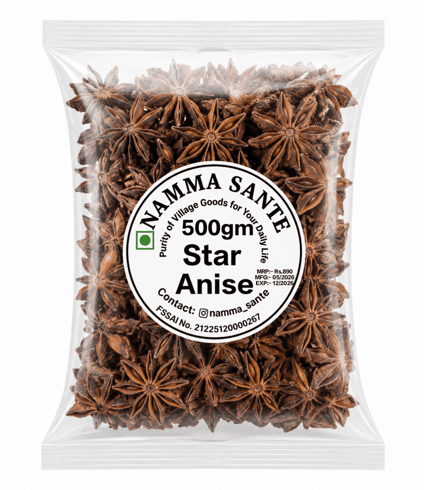 Star Anise, Biryani Flower, Chakra Phool, Anas Phool, Badian 500gm