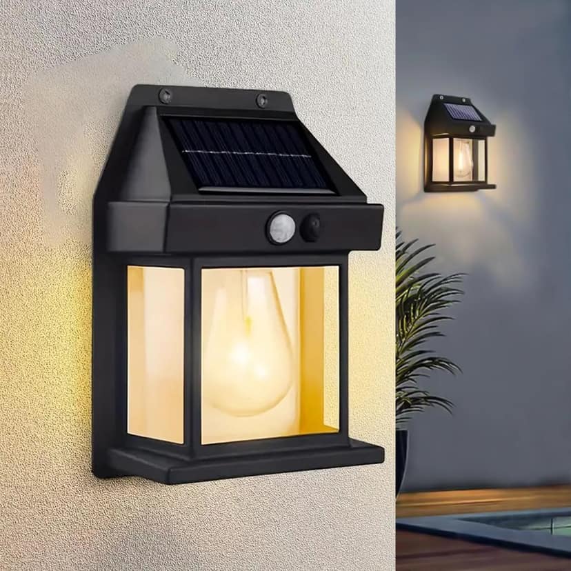 KKK Retailers Solar Wall Light Motion Sensor Waterproof Outdoor Lamp Pack of 1