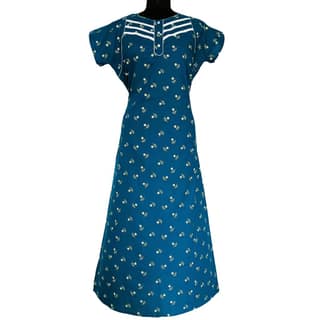 Women's Cotton Printed Long Nightgown